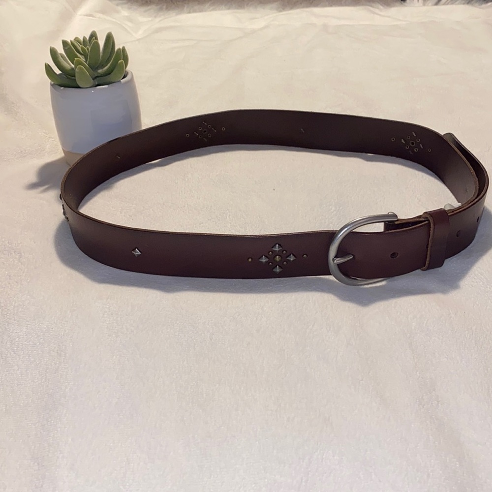 American Eagle Brown Studded Belt Size Small